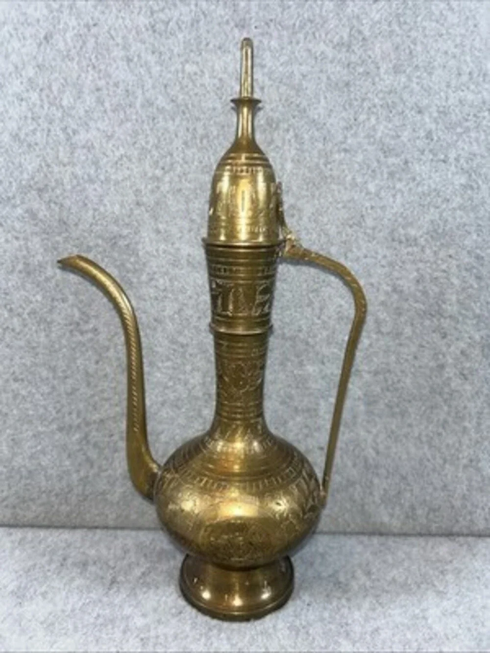 Vintage Brass Etched India Teapot 11